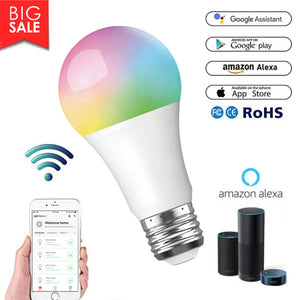 [variant_title] - WiFi Smart Alexa Echo Voice Control LED Bulb,for Google Assiant IFTTT Tuya Smart Life App Smart Home Light Bulb Timing Bulb