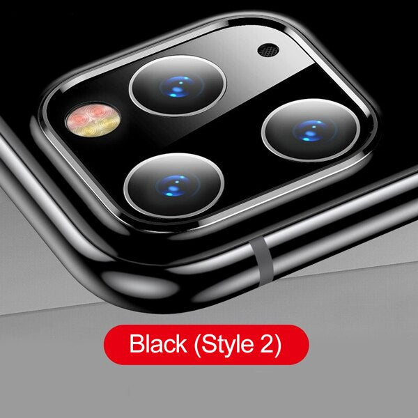 Black 2 / For iPhone 11 - Camera Lens Protector For iPhone 11 Pro XS Max XR X Case Metal Phone Lens Protective Ring Cover For iPhone X XR XS 11 Pro Case