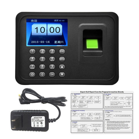 [variant_title] - A6 Biometric fingerprint Employee attendance access control punch card machine Digital Electronic RFID Reader Scanner Sensor