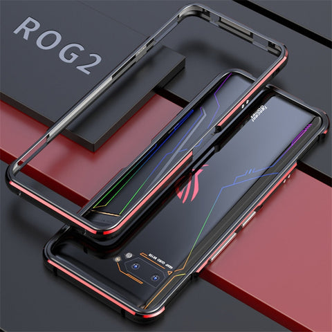 [variant_title] - For ASUS ROG 2 ROG2 Case Metal Frame Double Color Aluminum Bumper Protect Cover for ASUS ROG Phone II Case