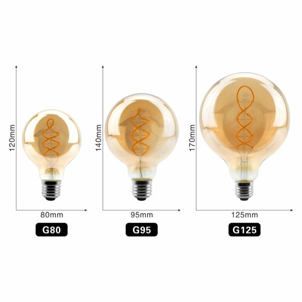 [variant_title] - LATTUSO Retro Edison Bulb E27 220V 4W Soft Spiral LED Filament bulb G80 G95 G125 Ampoule Vintage Lamp
