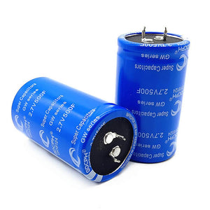 Default Title - Super Capacitor 2.7v500f Can Be Used As Vehicle Rectifier 16V 83F Low Temperature Starting Capacitor Blue 2.7V 500F