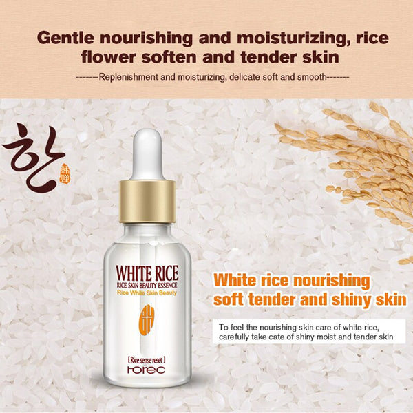 [variant_title] - HOREC White Rice Whitening Serum Face Moisturizing Cream Anti Wrinkle Anti Aging Face Fine Lines Acne Treatment Skin Care 15ml
