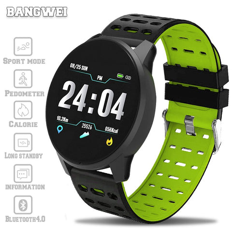 [variant_title] - BANGWEI 2019 New Smart health watch Blood Pressure Heart Rate Sport Mode Smart Watch Men Women fitness watch waterproof clock