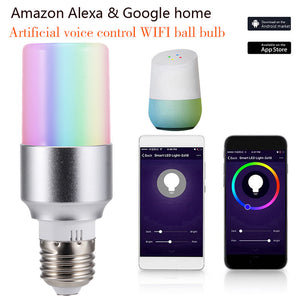 [variant_title] - E27 B22 E14 Smart WiFi Light Bulb LED Lamp APP Remote Control 7W RGB Magic Light Bulb Connect with Amazon Alexa Google