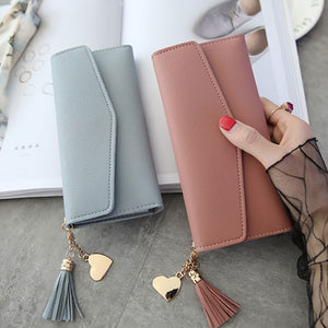 [variant_title] - 2019 Fashion Womens Wallets Simple Zipper Purses Black White Gray Red Long Section Clutch Wallet Soft PU Leather Money Bag