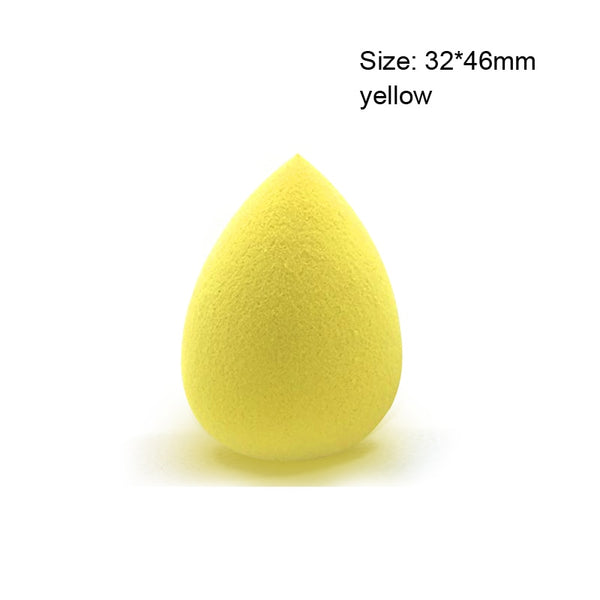 small yellow - Pooypoot Soft Water Drop Shape Makeup Cosmetic Puff Powder Smooth Beauty Foundation Sponge Clean Makeup Tool Accessory