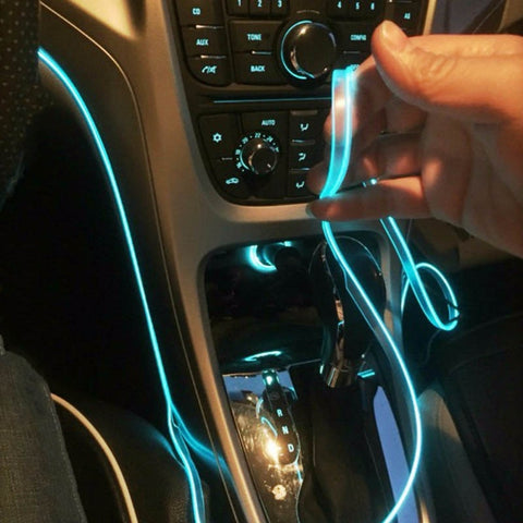 [variant_title] - EL Wire Flash Rope Tube Cable LED Strip Flexible Neon Lamp Glow String Light For Car Decoration With 8mm Sewing Edge Car Styling
