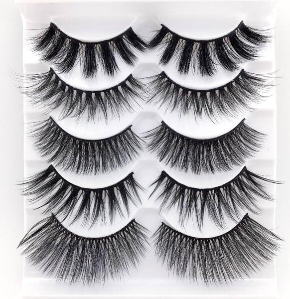 2 - NEW 13 Styles 1/3/5/6 pair Mink Hair False Eyelashes Natural/Thick Long Eye Lashes Wispy Makeup Beauty Extension Tools Wimpers