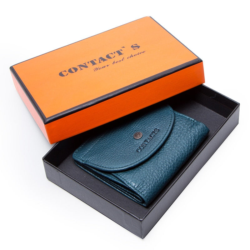 Black Box-200004870 - Genuine Leather Women Wallet Fashion Coin Purse For Girls Female Small Portomonee Lady Perse Money Bag Card Holder Mini Clutch