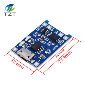 18650 MICRO - TZT type-c / Micro USB 5V 1A 18650 TP4056 Lithium Battery Charger Module Charging Board With Protection Dual Functions 1A Li-ion