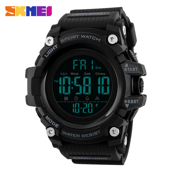 Black Watch - SKMEI Outdoor Sport Smart Watch Men Bluetooth Multifunction Fitness Watches 5Bar Waterproof Digital Watch reloj hombre 1227/1384