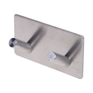 Default Title - Stainless Steel Self-adhesive Wall Hook Door Back Hooks Clothes Hanger For Bathroom Kitchen qiang