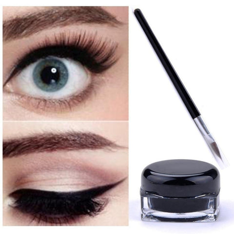 [variant_title] - Black Waterproof Eyeliner cream Make Up Beauty Comestics Long-lasting Eye Liner gel Makeup Tools for eyeshadow with brush