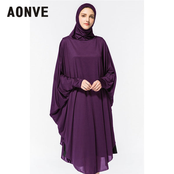 [variant_title] - Aonve Hijab Abaya Women Islamic Body Head Covering Kaftan Muslim Eid Festival Prayer Clothing Femme Formal Robe Musulmane Caftan