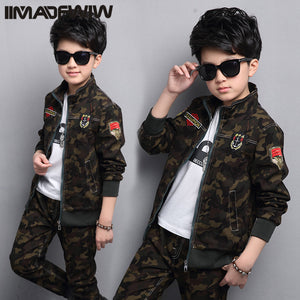 [variant_title] - Boy and girls' camouflage suits 2017 new children's clothing spring uniforms Korean version of the spring children in the two-