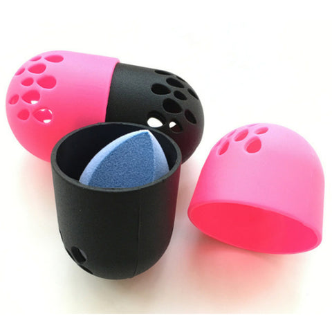 [variant_title] - Soft Silicone Powder Puff Drying Holder Egg Stand Beauty Pad Makeup Sponge Display Rack Cosmetic Blender Sponge Case Puff Holder