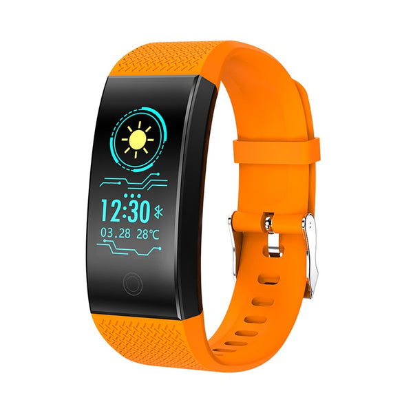 Orange - BANGWEI 2018 New Men Smar watch Blood pressure heart rate monitor basketball Fitness Tracker Smart Sport Watch Reloj inteligente