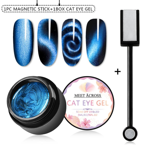 ZH01303 - Magnetic 5D Cat Eye UV Gel Nail Polish Magnet Laser Nail Art Varnish Starry Sky Jade Effect Soak Off UV Gel Nail Art Lacquer