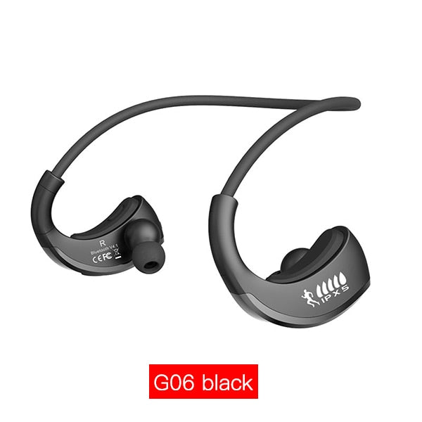 Black - Dacom ARMOR Waterproof Sport Wireless Headphones Earphone Bluetooth Earphone Stereo Audio Headset with Handsfree Mic for Running
