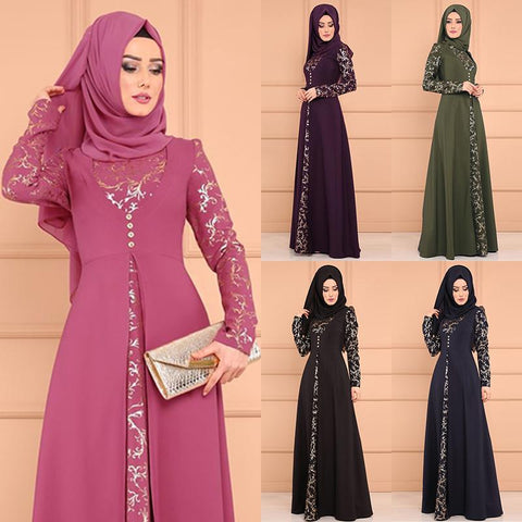 [variant_title] - 2019 new arrival elegent fashion style muslim women plus size long abaya S-5XL