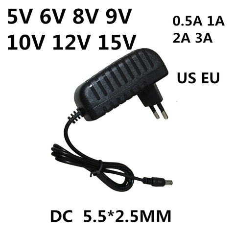 [variant_title] - AC 110-240V to DC 5V 6V 8V 9V 10V 12V 15V 0.5 1A 2A 3A Universal Power Adapter Power Supply Charger Eu Us for LED light strips