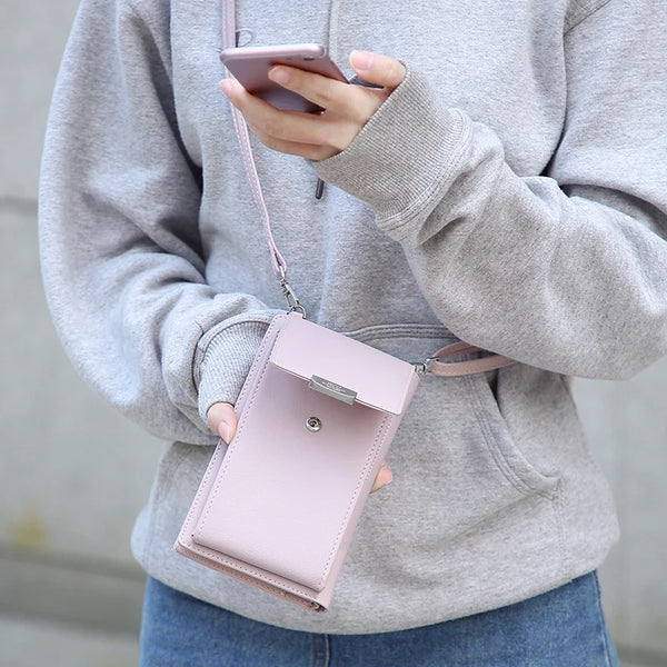 [variant_title] - JI HAO Summer Style Women Phone Shoulder Bag  PU Leather Money Wallet  Mini Chain Mobile Phone Bags Crossbody Messenger Bag