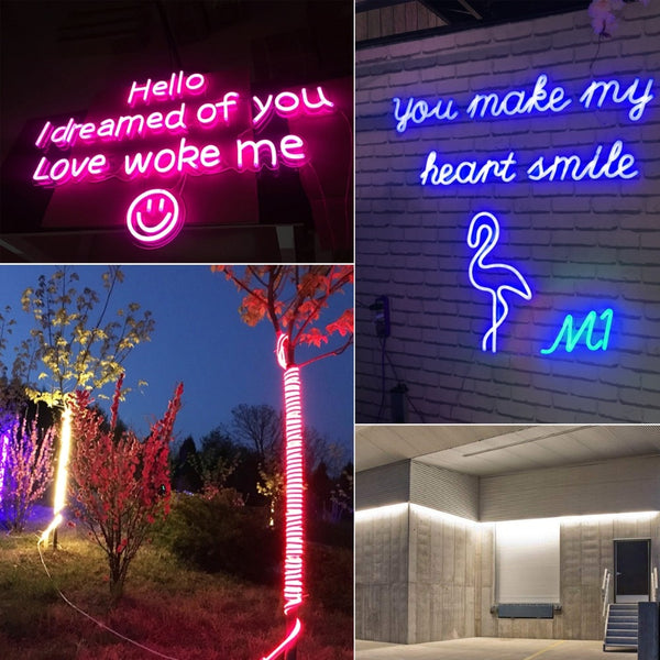 [variant_title] - 220V Neon Light Strip Flexible Outdoor Christmas Holiday Fairy LED Strip Rope Tube SMD 2835 120LEDs/M Strip Lamp With EU Power
