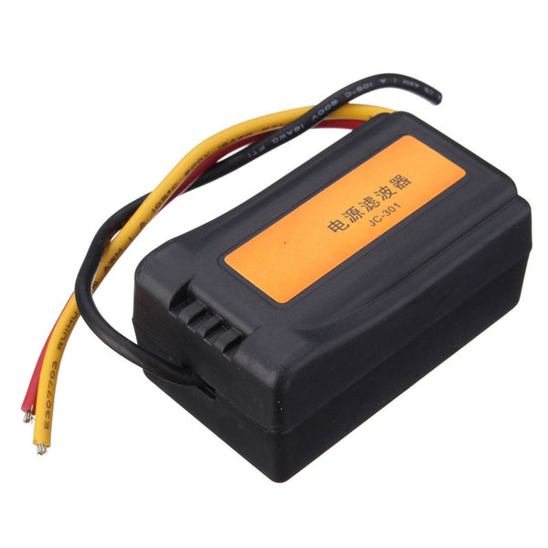 [variant_title] - 1Pc DC 12V Power Supply Pre-wired Black Plastic Audio Power Filter for Car VEA22P Filtering For Audio