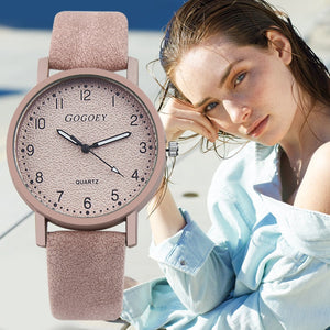 [variant_title] - Gogoey Brand Women's Watches Fashion Leather Watch Women Watches Ladies Watch Clock montre femme reloj mujer zegarek damski