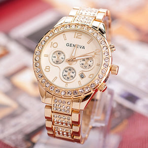 [variant_title] - Watches Women Fashion Luxury Brand Wristwatches Relogio Feminino  Ladies Gold Steel Quartz Watch Geneva Casual Crystal Rhineston