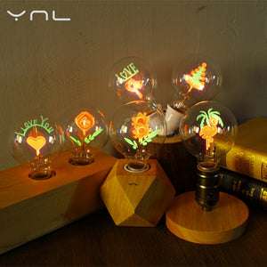 [variant_title] - YNL vintage Edison Bulb E27 G80 flower holiday lights indoor lamp 220v globe incandescent light christmas decor for Pendant Lamp