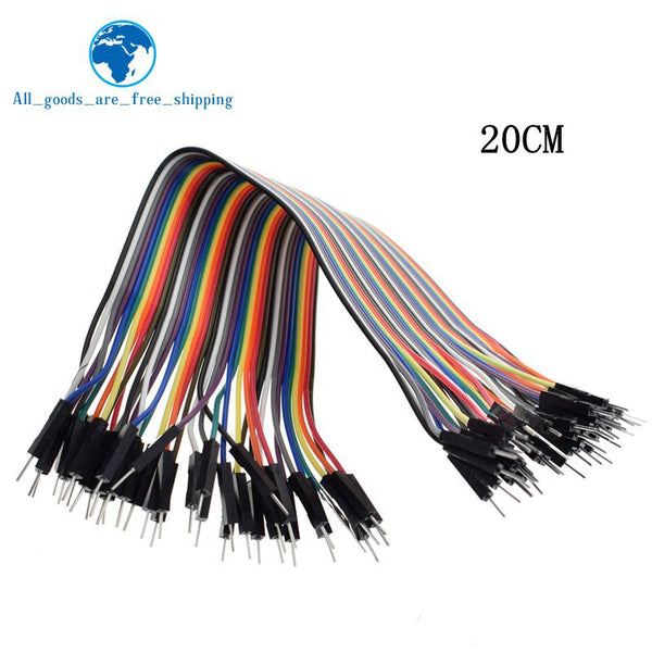 20CM male to male - TZT Dupont Line 10cm/20CM/30CM Male to Male+Female to Male + Female to Female Jumper Wire Dupont Cable for arduino DIY KIT