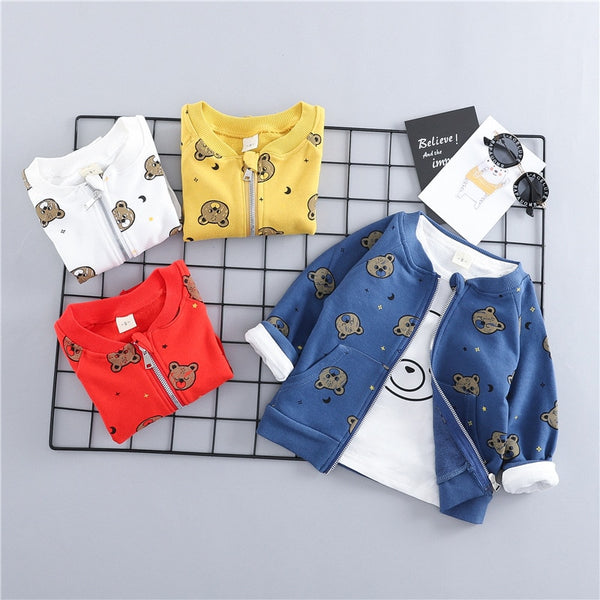 [variant_title] - HYLKIDHUOSE 2019 Toddler Infant Clothes Suits Baby Boys Girls Clothing Sets Coats T Shirt Pants Children Kids Casual Coatume