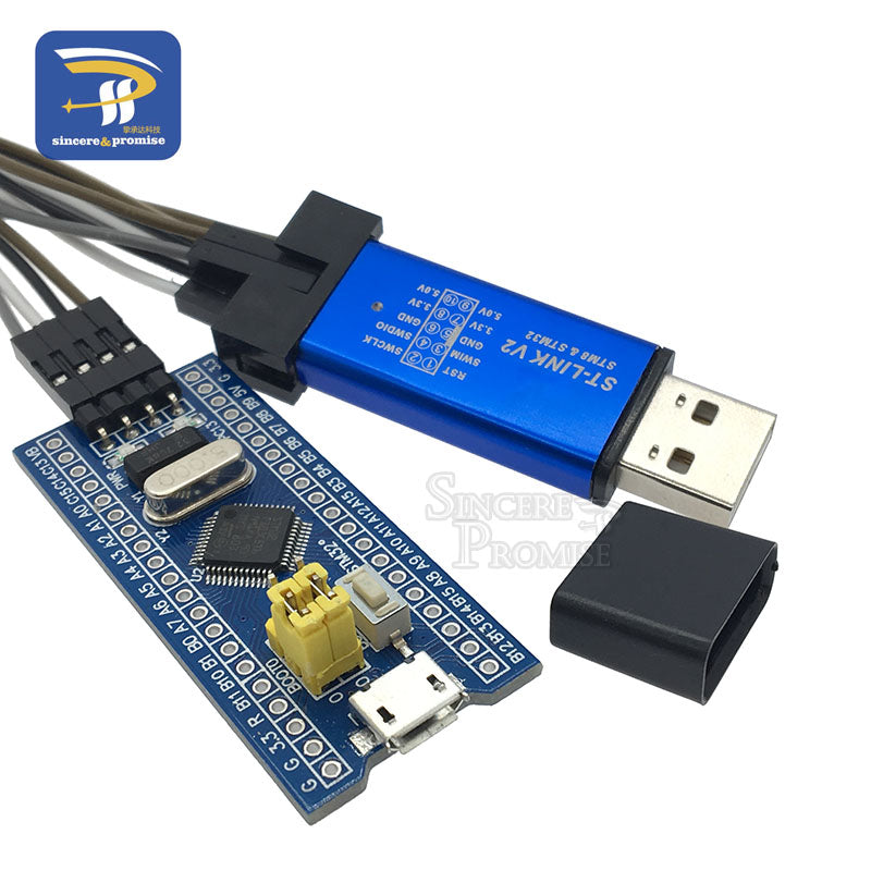 Kit - STM32F103C8T6 ARM STM32 Minimum System Development Board Module For Arduino DIY Kit ST-Link V2 Mini STM8 Simulator Download