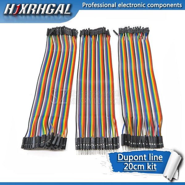 KIT(20CM) - Dupont line 120pcs 20cm male to male + male to female and female to female jumper wire Dupont cable for Arduino diy kit hjxrhgal