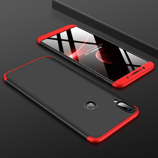Black and Red Case / Protection Hard Case / Max Pro M1 ZB602KL - 3-in-1 360 Tempered Glass + Case For ASUS Zenfone Max Pro M1 ZB602KL Back Cover Case for Asus ZB602KL 602KL ZB 602KL Glass Gift