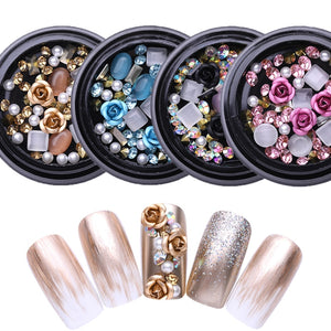 [variant_title] - Sale 1Box 3D Rhinestones Diverse DIY Gems New Charming Mix Nail Art Decoration Rose Jewelry Gel Glitter Nail Art Decoration