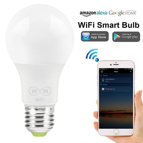 [variant_title] - New E27 WiFi Smart LED Light Bulbs Intellegent App Remote Control Bulbs Walk-up Warn Lighting Work With Alexa Google Assistant