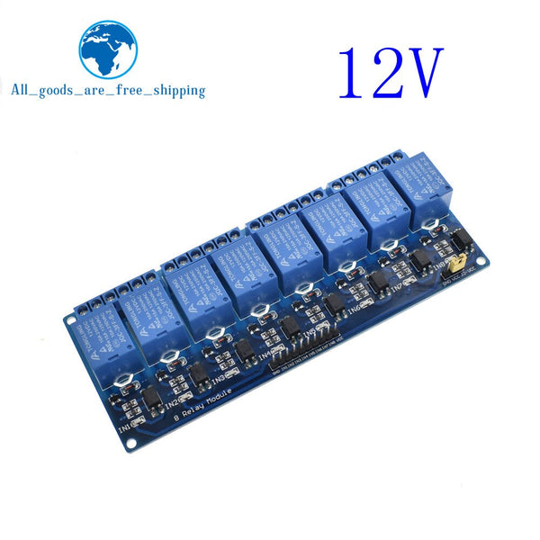 12V  8 channel relay - TZT 1pcs 5v 12v 1 2 4 6 8 channel relay module with optocoupler. Relay Output 1 2 4 6 8 way relay module for arduino In stock
