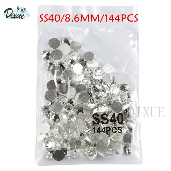 Crystal SS40 144pcs-618 - High light AAA rhinestone crystal AB clear SS3-SS40(1.3mm-8.4mm) Non Hotfix flatback Rhinestones for Nails 3D nail art  gems045