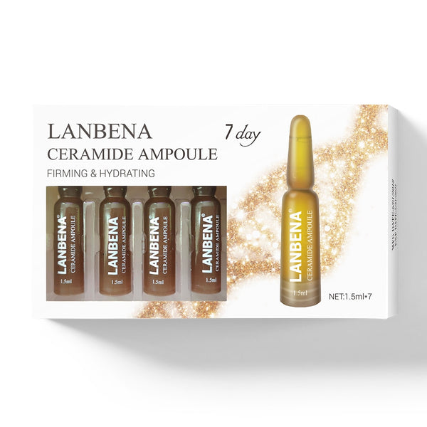Ceramide - LANBENA Ampoule Serum Hyaluronic Acid+Vitamin C+24K Gold Retinol +Q10+Ceramide Anti-Aging Wrinkle Moisturizing Beauty For 7 Days