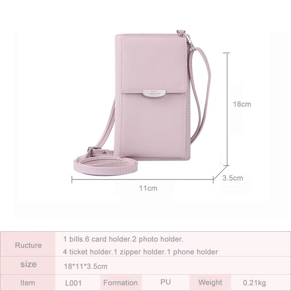 [variant_title] - JI HAO Summer Style Women Phone Shoulder Bag  PU Leather Money Wallet  Mini Chain Mobile Phone Bags Crossbody Messenger Bag