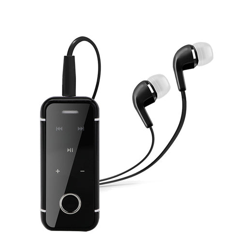Black - DAONO i6s Bluetooth Earphone Wireless Handsfree Earbuds Headset with Microphone Calls Voice Remind Wear Clip Driver