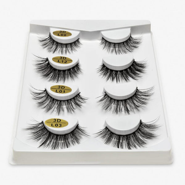 L14 - SEXYSHEEP 2/4 pairs natural false eyelashes fake lashes long makeup 3d mink lashes eyelash extension mink eyelashes for beauty