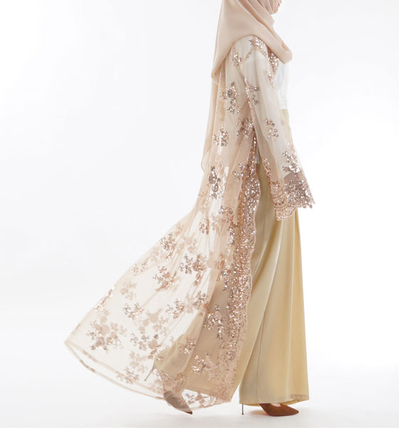 [variant_title] - Embroidered Sequins Muslim Dress Abaya Islamic Women Malaysia Jilbab Djellaba Robe Musulmane Turkish Baju Open Kimono Kaftan