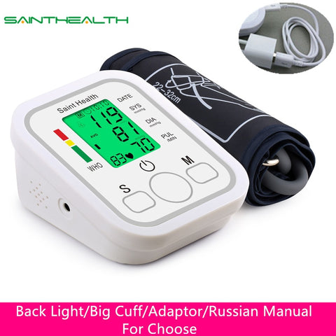 [variant_title] - Automatic Digital Arm Blood Pressure Monitor BP Sphygmomanometer Pressure Gauge Meter Tonometer for Measuring Arterial Pressure