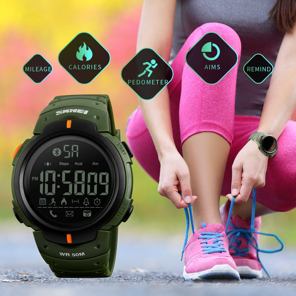 [variant_title] - Men's Sport Smart Watch SKMEI Brand Fashion Pedometer Remote Camera Calorie Bluetooth Smartwatch Reminder Digital Wristwatches