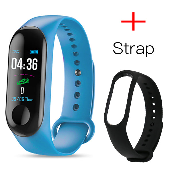 Blue Plus Strap - MAFAM Smart Watch Men Women Heart Rate Monitor Blood Pressure Fitness Tracker Smartwatch Sport Smart Clock Watch For IOS Android