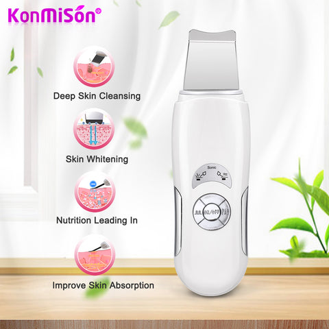 [variant_title] - KONMISON Ultrasonic Face Cleaning Skin Scrubber Cleanser Facial Lifting Therapy Peeling SPA Ultrasound Peeling Cleasing Machine
